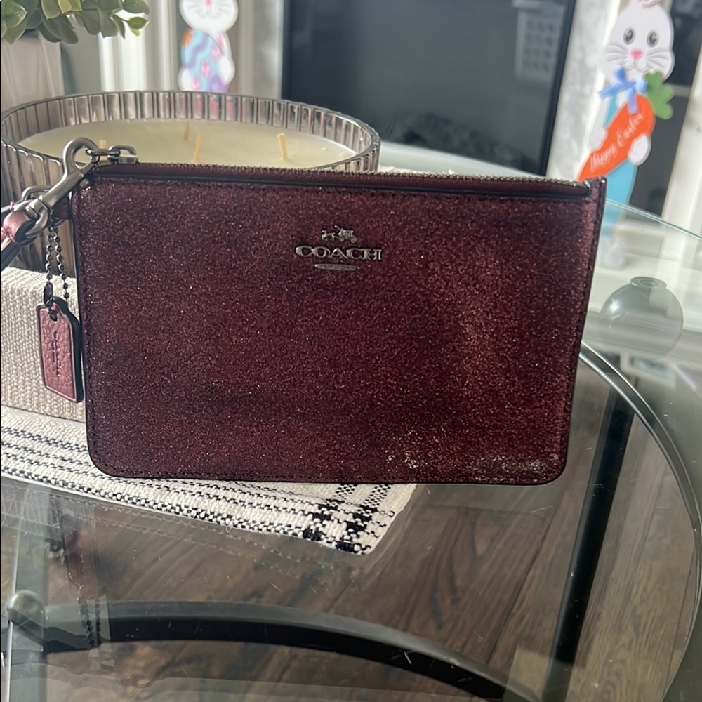 Coach Glitter Wristlet